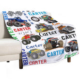 Livraison gratuite✈️Nom personnalisé Couverture Monster Truck personnalisée